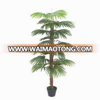 2019 Latest design indoor decoration green artificial palm tree fan palm tree