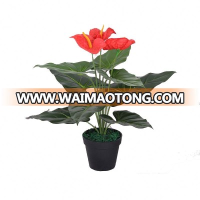 Factory Artificial anthurium plants flowers office decoration