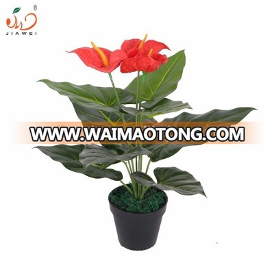 2019 cheap Factory Artificial anthurium plants office decoration wholesale