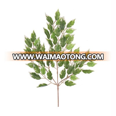 Wholesale cheap mini white ficus leaf tree artificial plants of leaves with limb