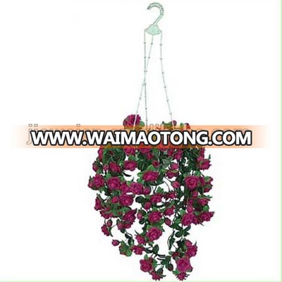 Beautiful style artificial home decoration fabric rose flower hanging