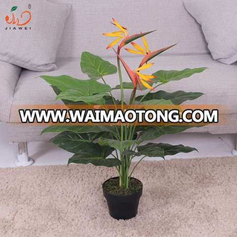 Factory artificial birds flower bonsai potted for office decoration