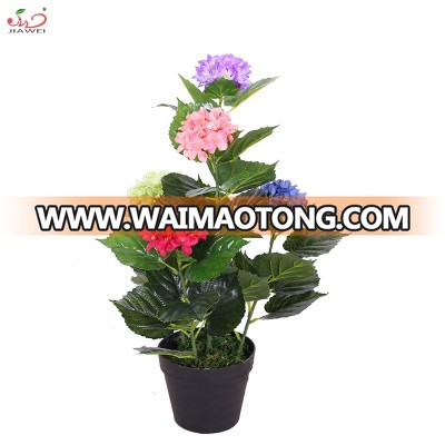 Yiwu Jiawei Arts&Crafts wholesale indoor cheap artificial flower real touch silk hydrangea